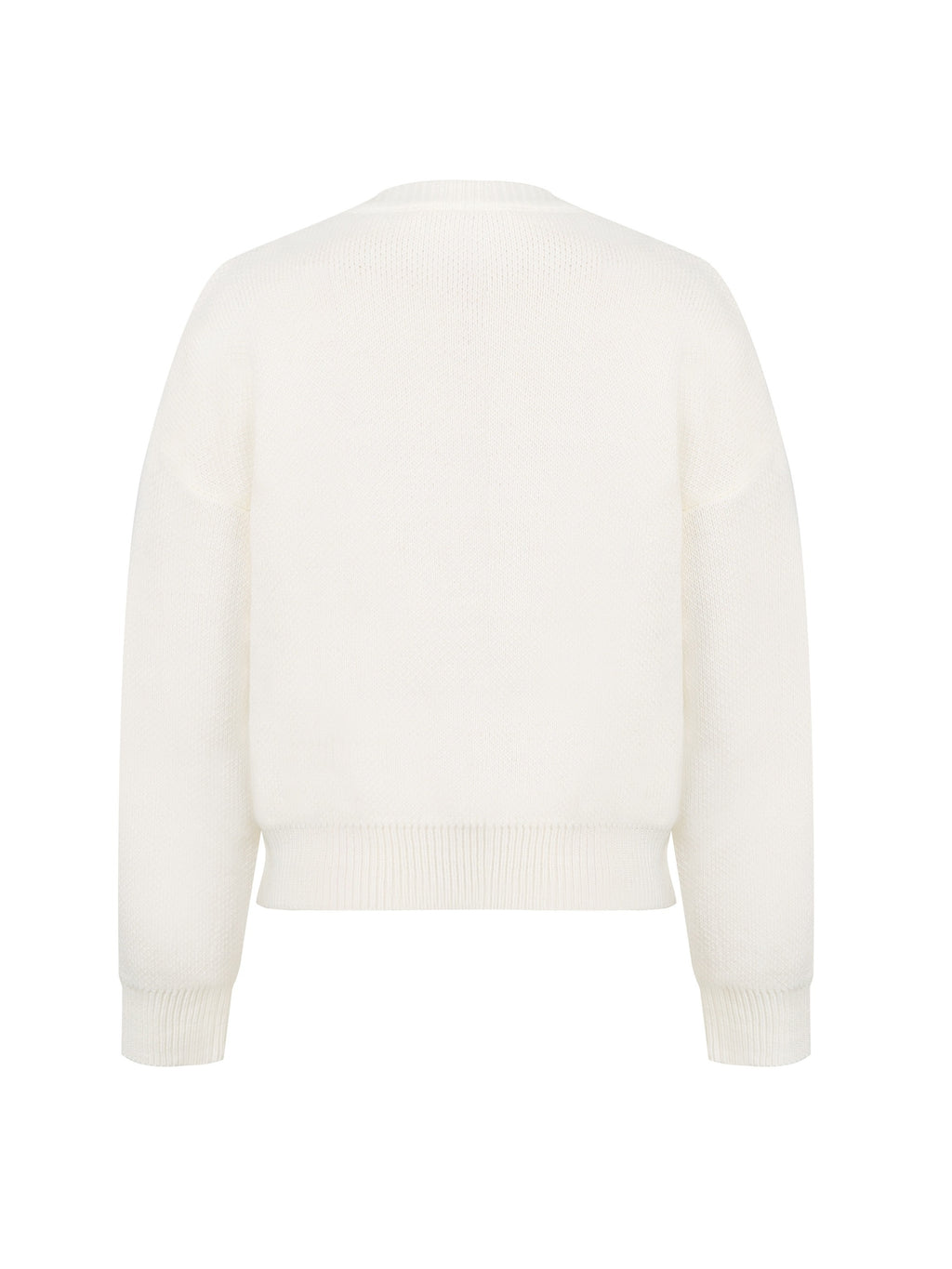 Masked knitted sweater.