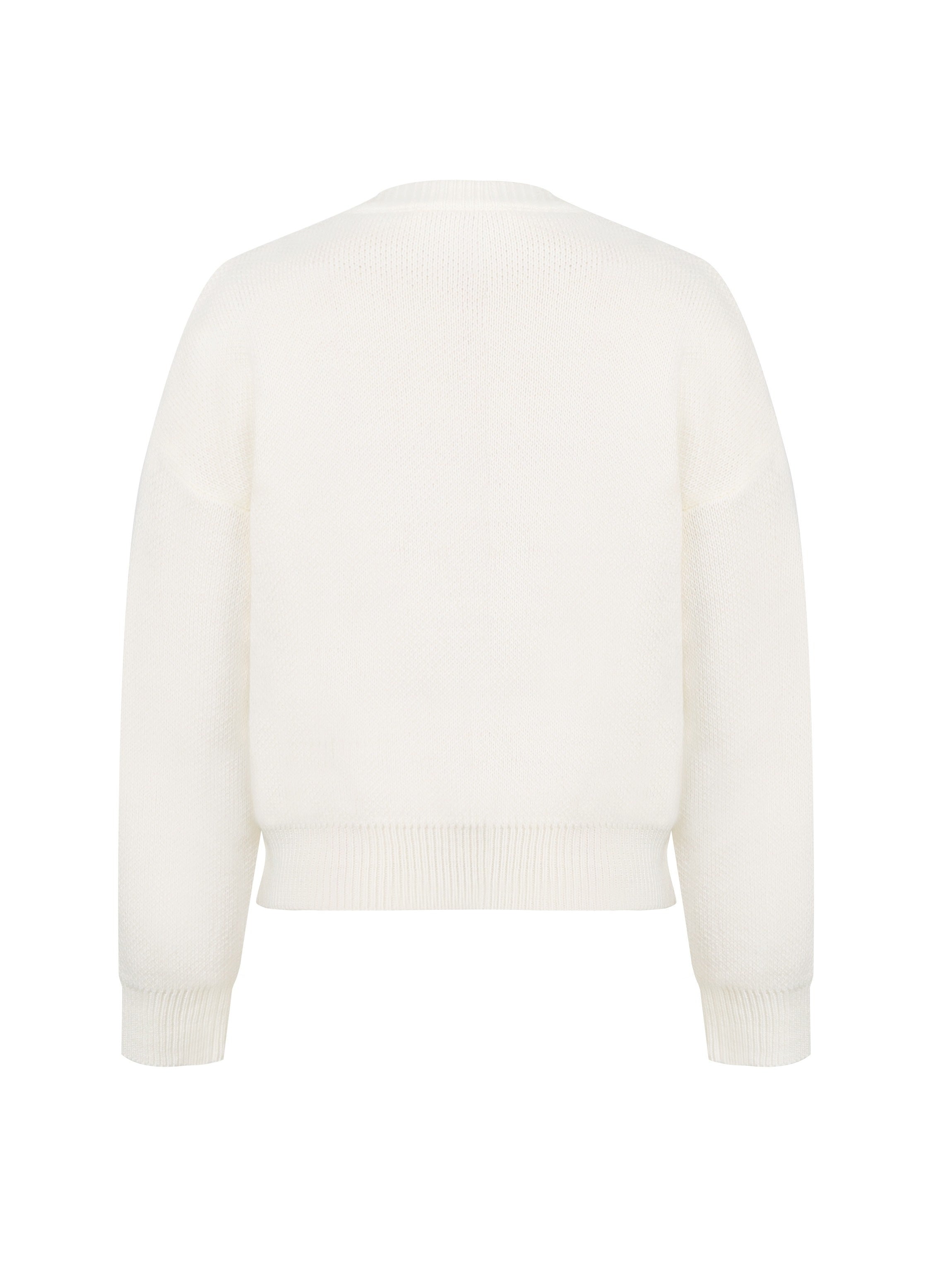 Masked knitted sweater.