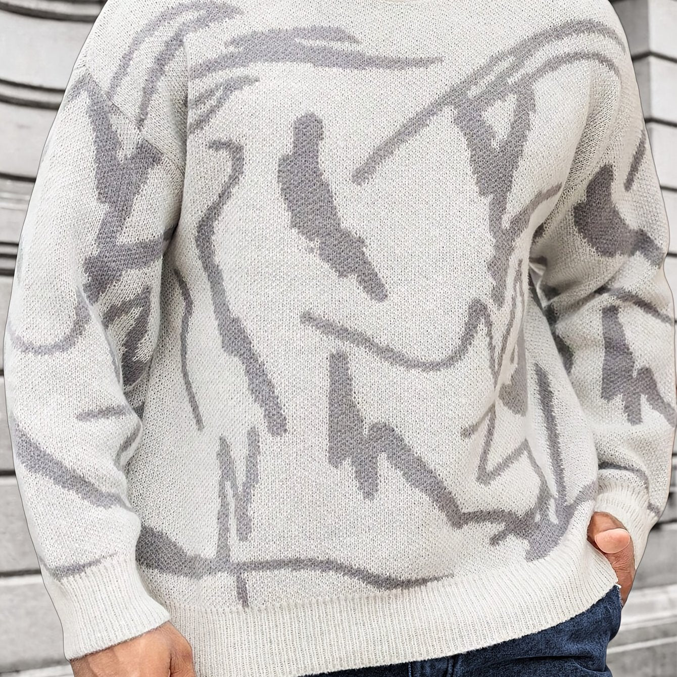 Clean design Knitted Sweater.